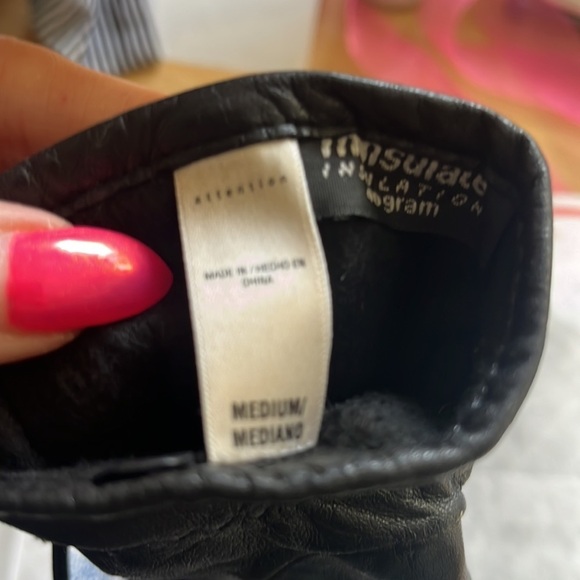 Attention Sears Thinsulate Leather Womens Gloves Medium‎ - Picture 3 of 7
